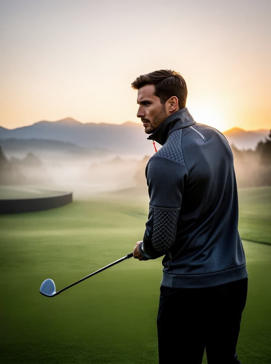 Range Layer editorial concept showing tonal thermal-zone placement at the shoulders and elbows